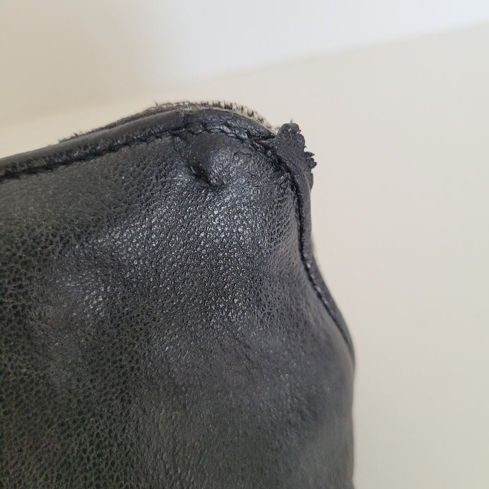 Vintage Yves Saint Laurent YSL Black Leather Cosmetic Pouch Clutch Bag Italy - Picture 15 of 16